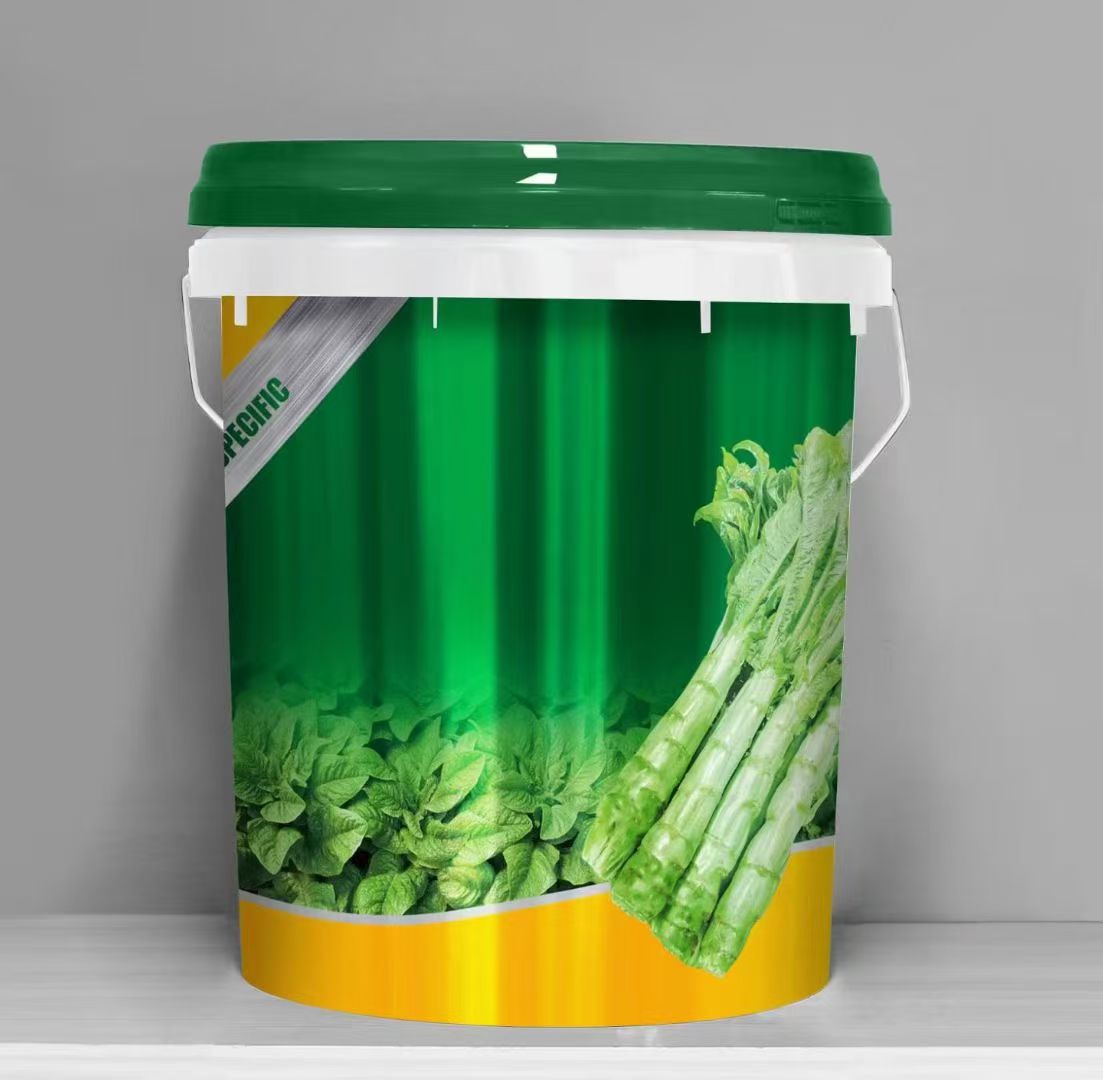 20L 模内贴塑料化肥包装桶（防盗密封盖+金属提手）｜水溶肥、农资肥料与农化产品包装