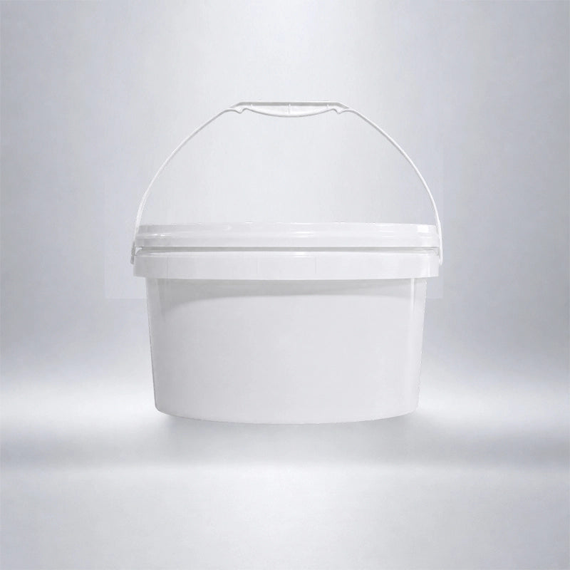 5L 椭圆形塑料胶水包装桶（紧密密封盖+集成塑料提手）｜白乳胶、涂层膏体与精细化学品专用包装